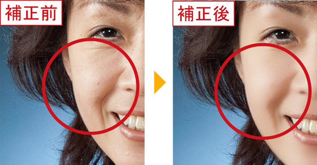 目つぶり修正